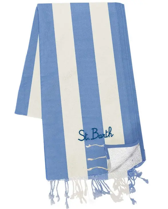 Telo da Mare Fouta con Spugna / Azzurro