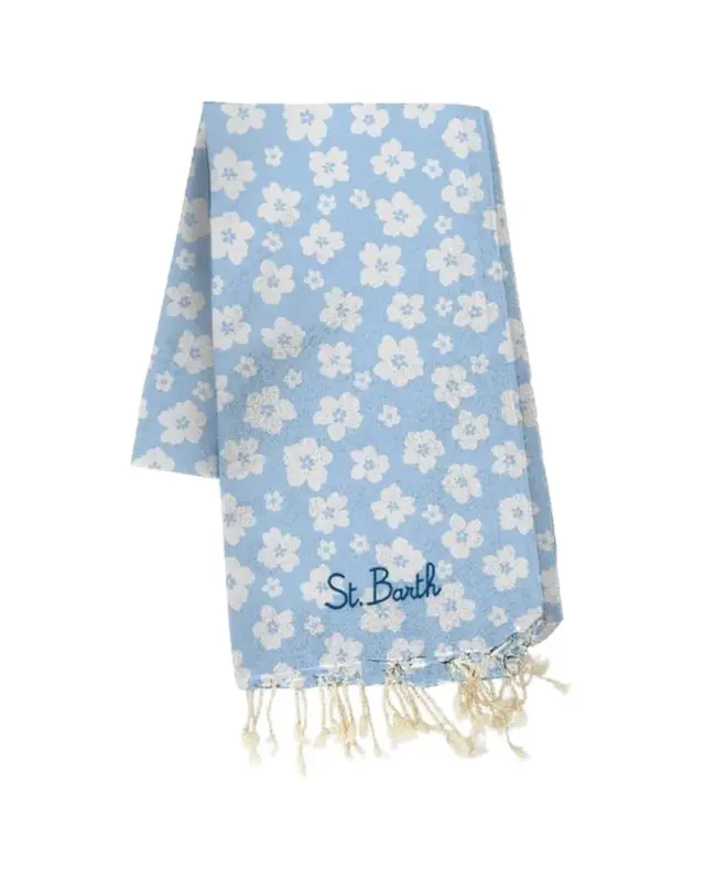 Telo Foutas Daisy Campaign Jacquard cotone azzurro
