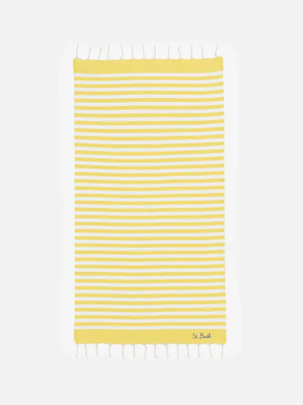 Telo Mare Fouta Leggero a Righe / Giallo