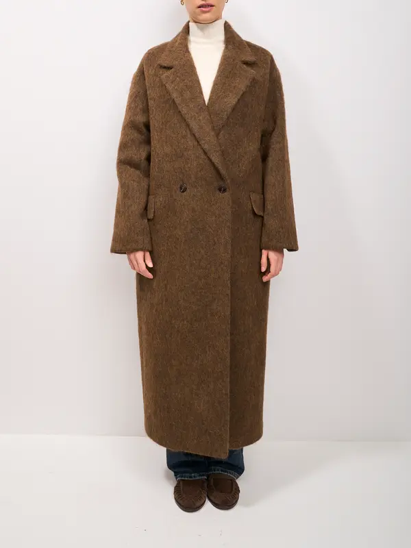 TENSIONE IN - CAPPOTTO DOPPIO PETTO - CASTAGNO