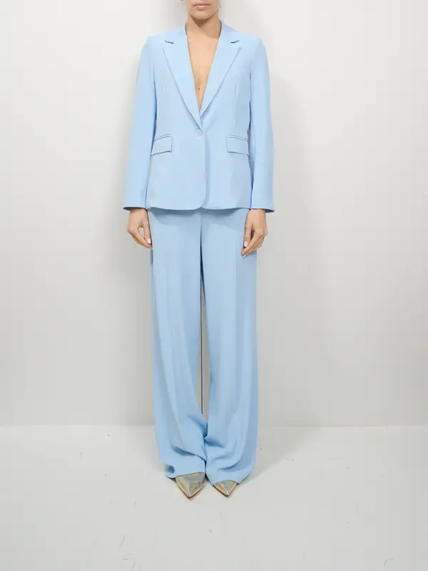 TENSIONE IN - COMPLETO GIACCA+PANTALONE TESSUTO FL - CELESTE