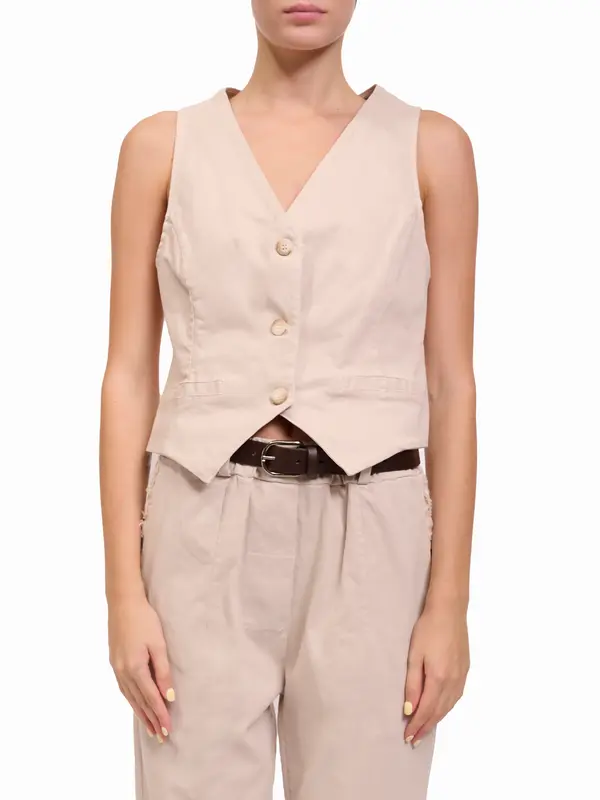 TENSIONE IN - GILET - ECRU