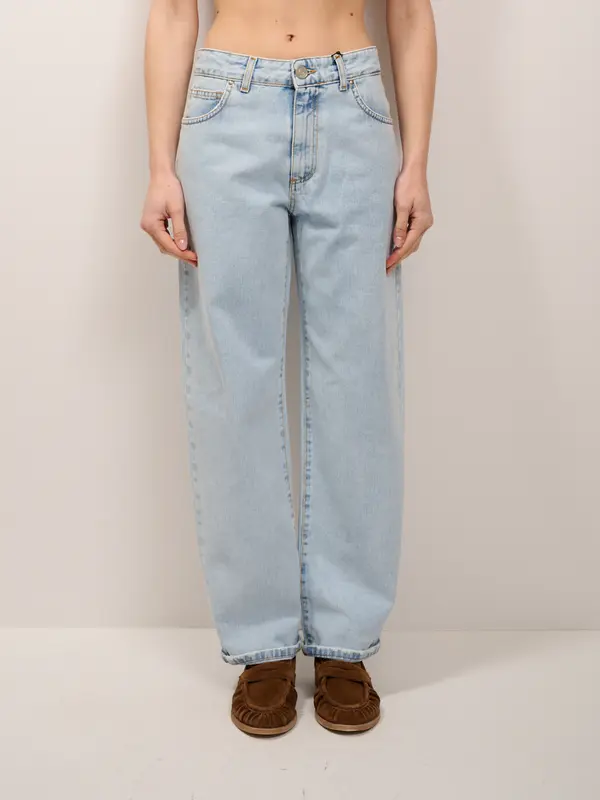 TENSIONE IN - JEANS ACCADEMIA MOM FIT - CELESTE