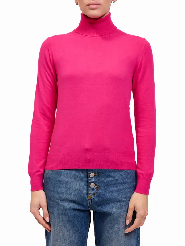 TENSIONE IN - MAGLIA COLLO ALTO - FUXIA