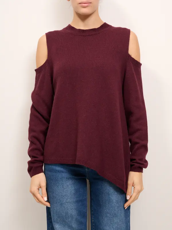 TENSIONE IN - MAGLIA CUT OUT - BORDEAUX