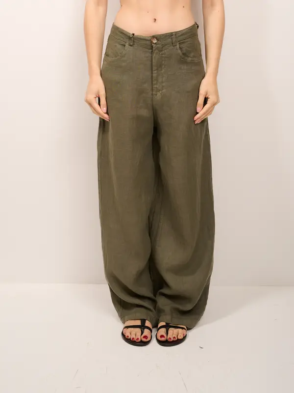 TENSIONE IN - PANTALONE LARGO TASCONI - MILITARE