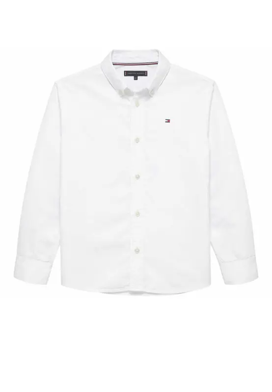 Tommy hilfiger Camicia Bianca Per Bambino con Bandierina
