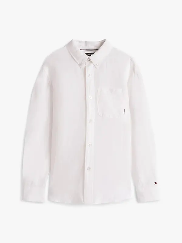 TOMMY HILFIGER LINEN BLEND RELAXED SHIRT LS