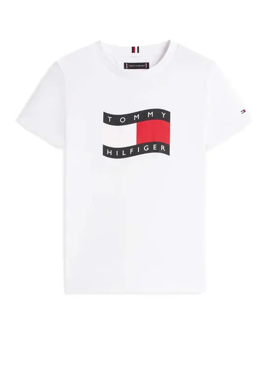 Tommy hilfiger T-shirt Bianca Per Bambini con Logo