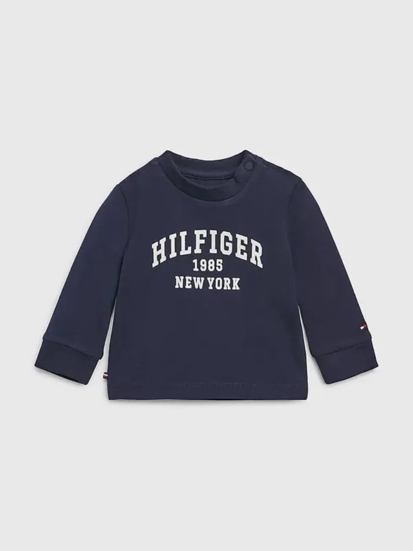 Tommy hilfiger T-shirt in Misto Cotone Biologico con Stampa Logo