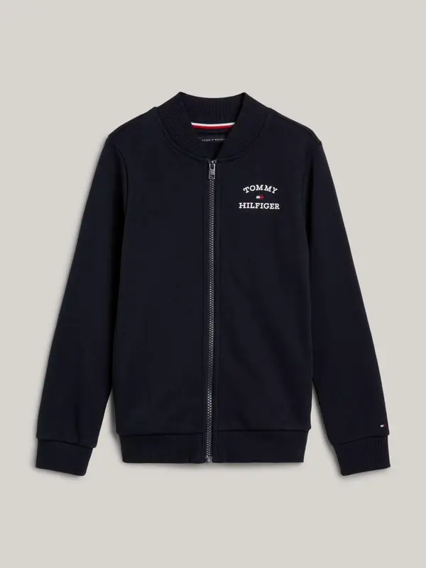 TOMMY HILFIGER TH LOGO ZIP TROUGH SWEATSHIRT