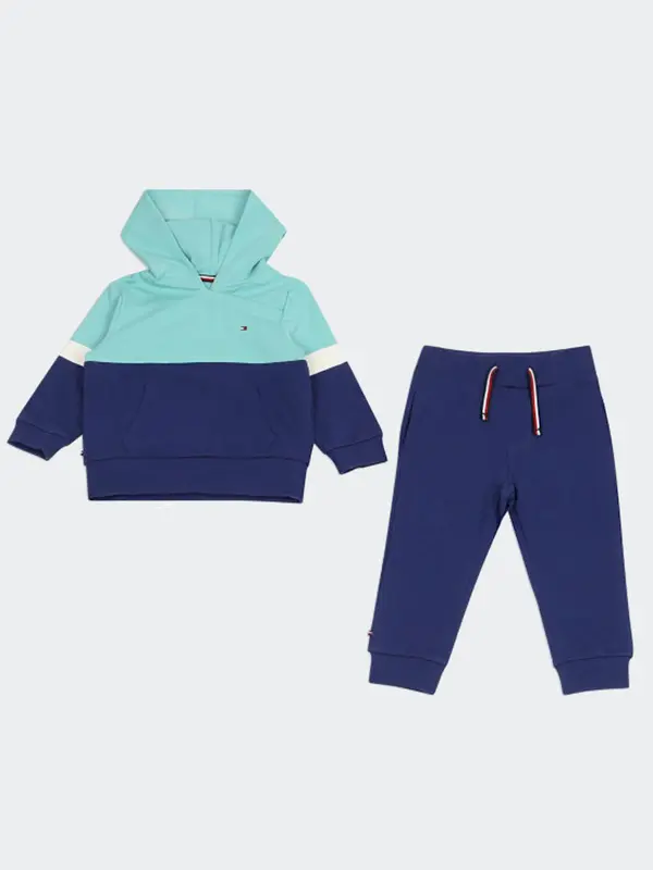 Tommy hilfiger Tuta Felpa con Cappuccio e Joggers Coordinati