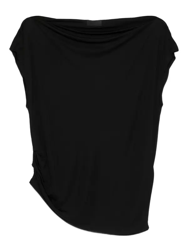 Top con Scollo a Barca / Nero