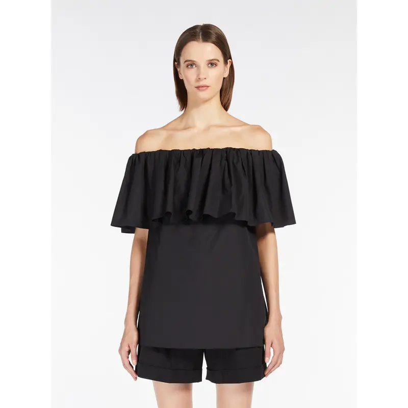 Top Off-Shoulder in Cotone / Nero