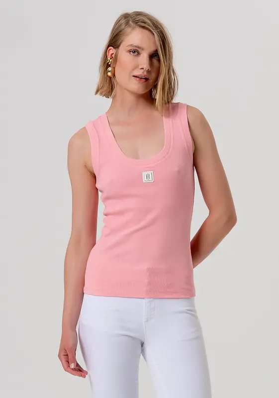 Top Senza Maniche Aderente / Rosa