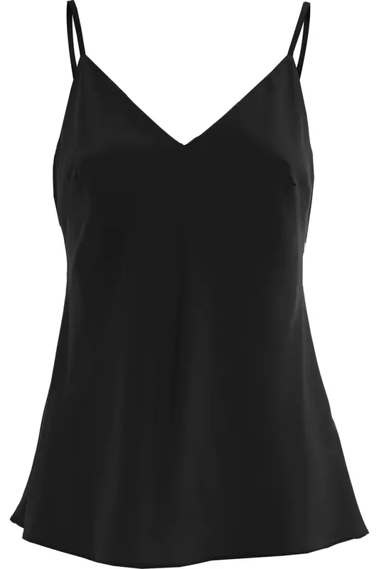 Top Svasato con Spalline Sottili / Nero