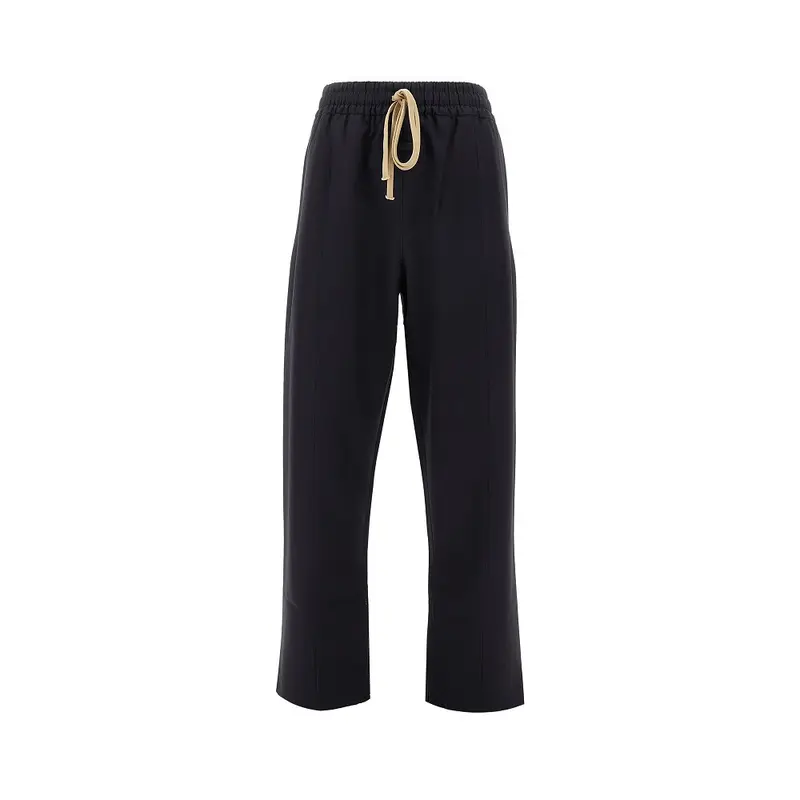 Track pants in lana con cucitura centrale