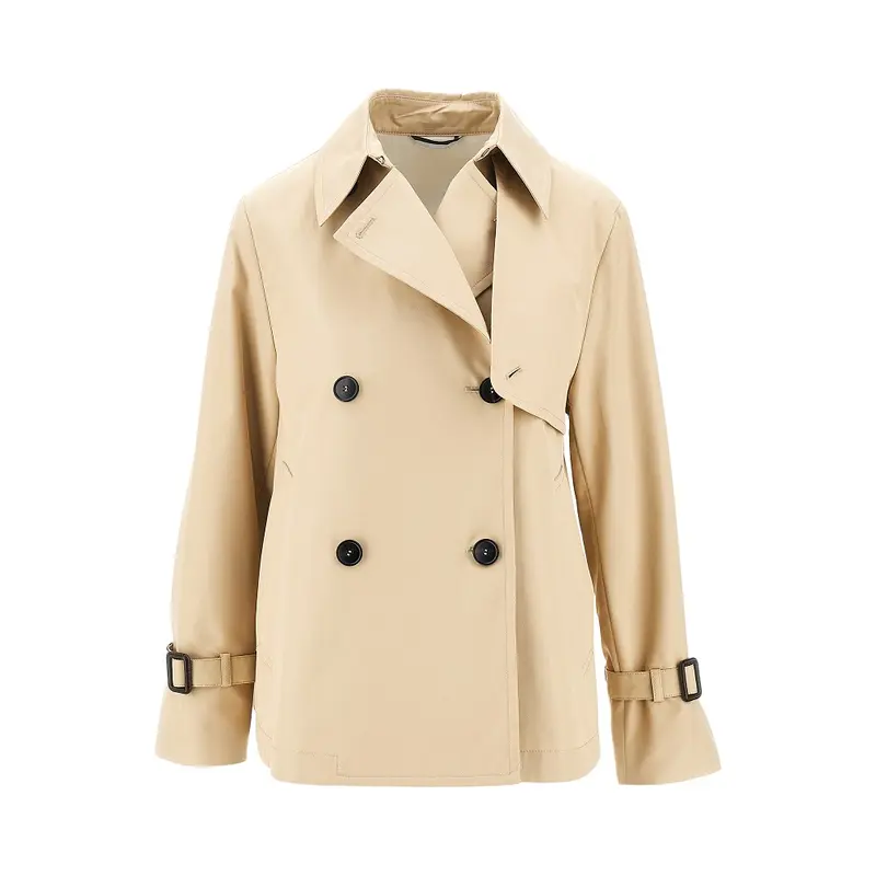 Trench corto in gabardina antigoccia