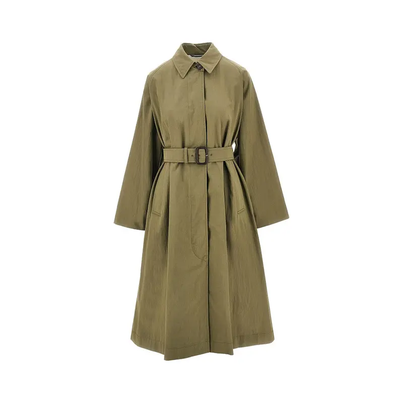 Trench in misto cotone biologico con cintura