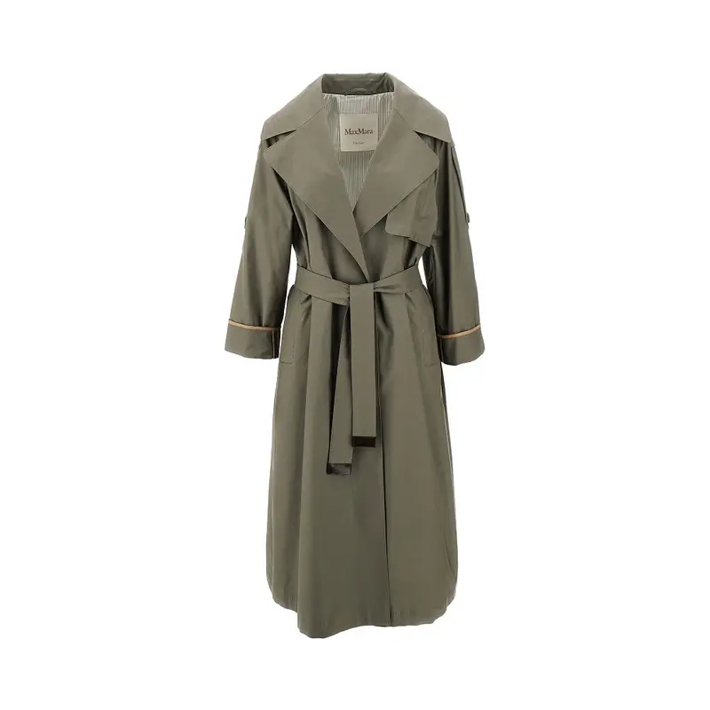 Trench oversize in twill antigoccia