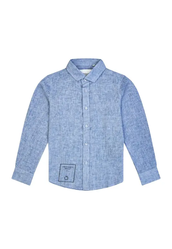 Trussardi Camicia in Lino e Viscosa Brodis