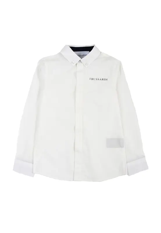 Trussardi Camicia Tinta Unita con Logo