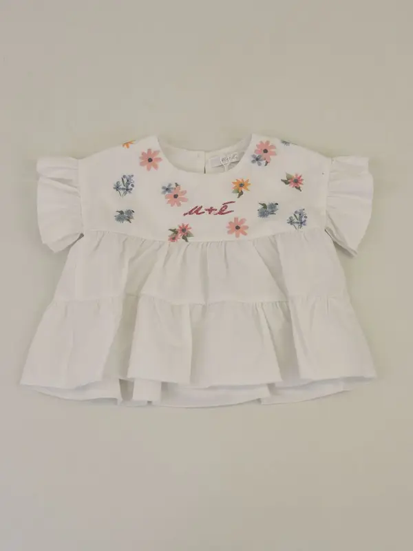 U+e Camicia Manica Corta con Stampa Fiori