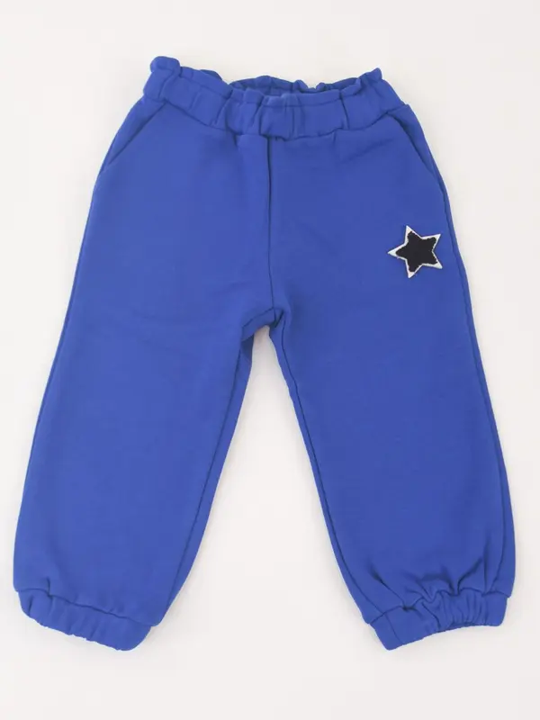 U+e Pantalone Tinta Unita con Patch