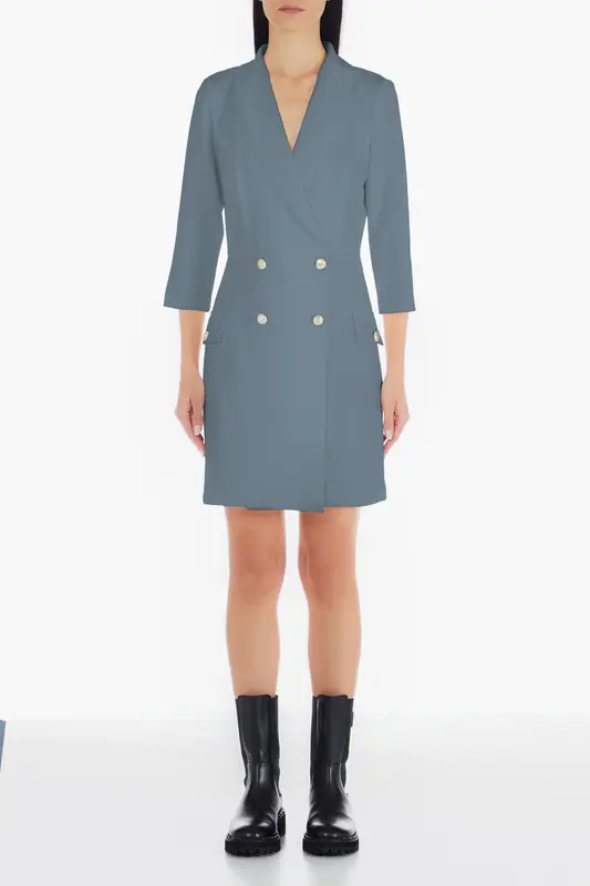 Vestito Robe-Manteau / Celeste