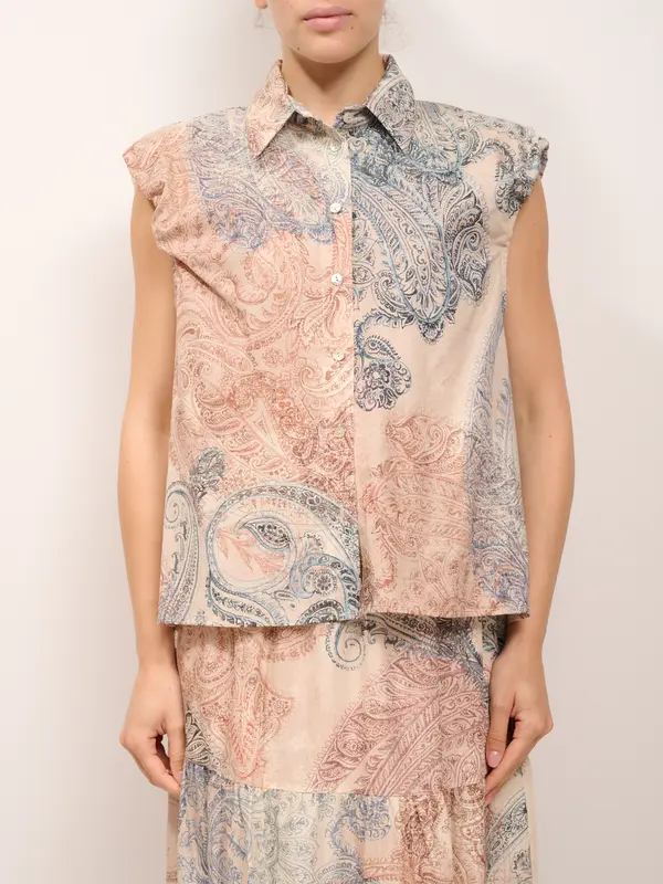 VICOLO - CAMICIA FANTASIA - BEIGE