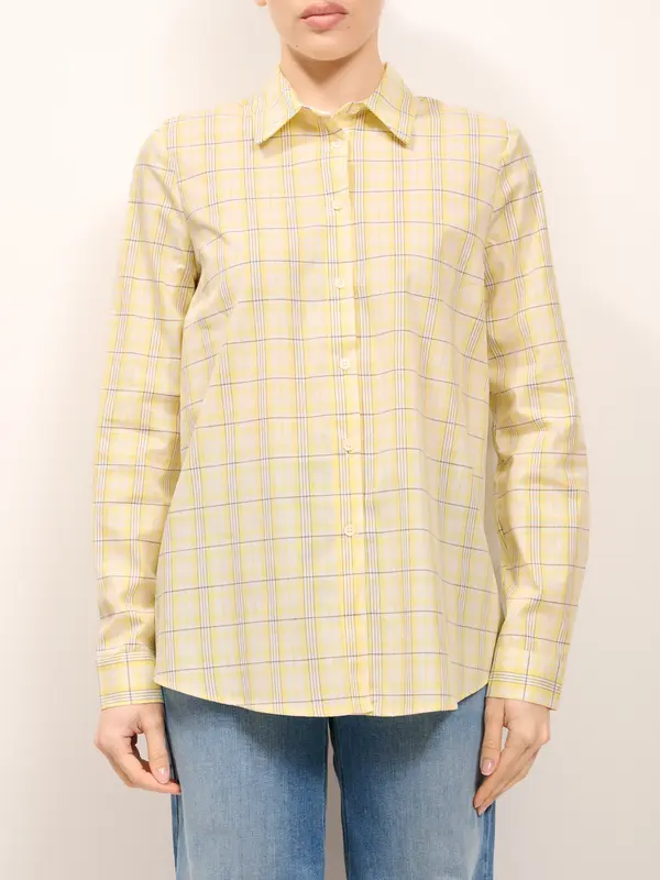 VICOLO - CAMICIA QUADRI - GIALLO