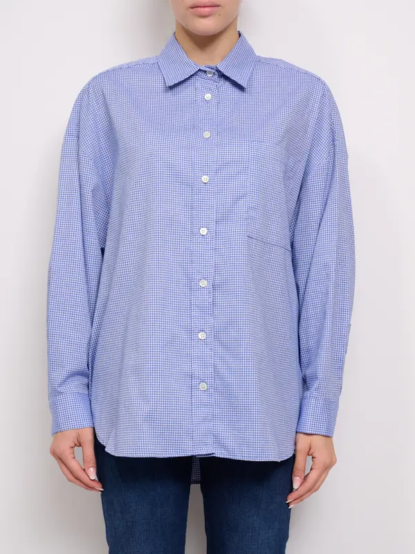 VICOLO - CAMICIA QUADRI PICCOLI - BLU