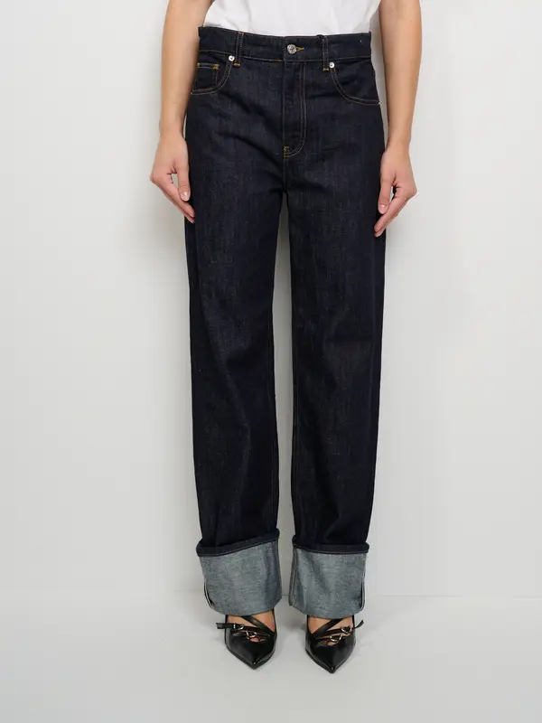 VICOLO - JEANS RISVOLTO TATIANA - DENIM SCURO