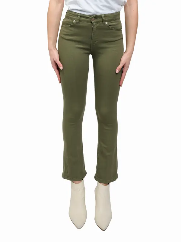 VICOLO - JEANS TROMBETTA GISELLE - MILITARE