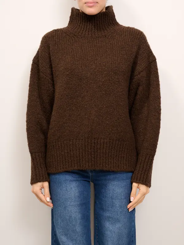 VICOLO - MAGLIA MEZZO COLLO - MORO