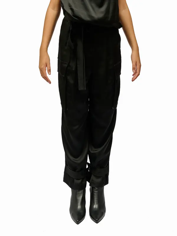VICOLO - PANTALONE TASCHE LARGO - NERO
