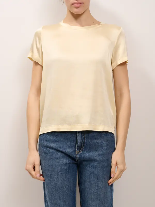 VICOLO - T-SHIRT SATIN - GIALLO