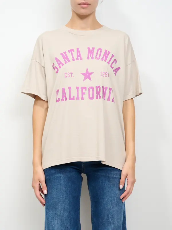 VICOLO - T-SHIRT SCRITTA - SASSO