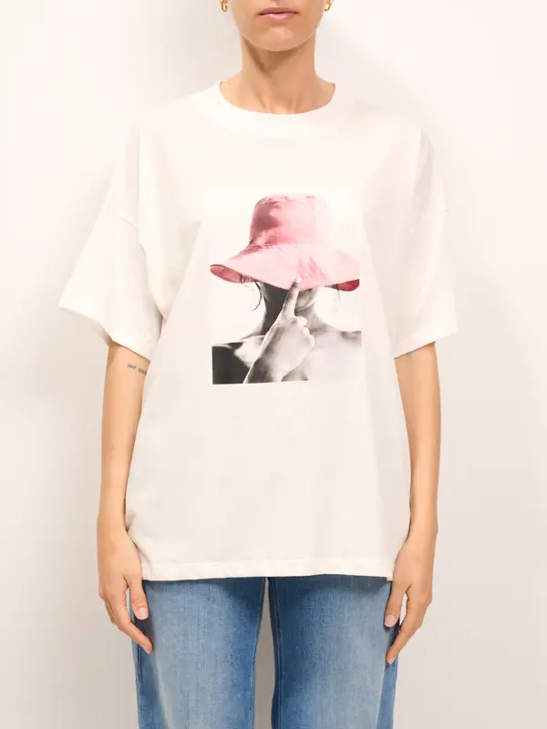 VICOLO - T-SHIRT STAMPA - BIANCO