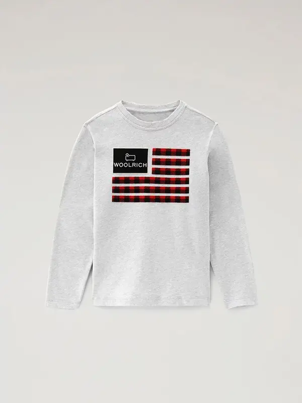 Woolrich T-shirt Girocollo in Cotone Organico