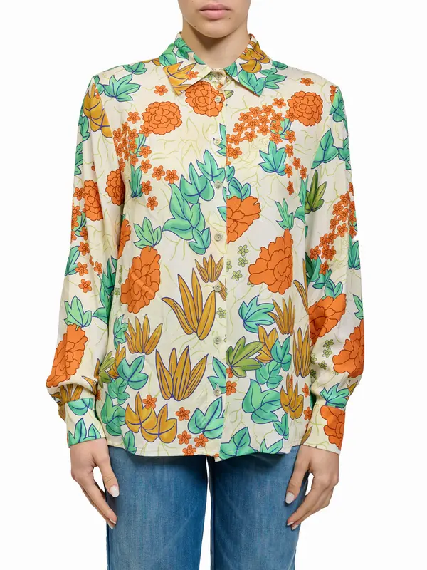 WU SIDE - CAMICIA FANTASIA - FIORI