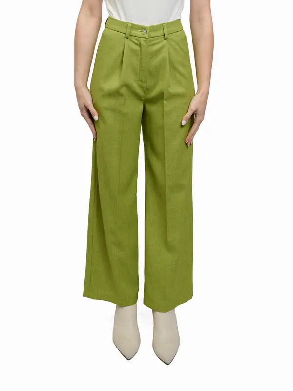 WU'SIDE - PANTALONE CON PENCES - LIME