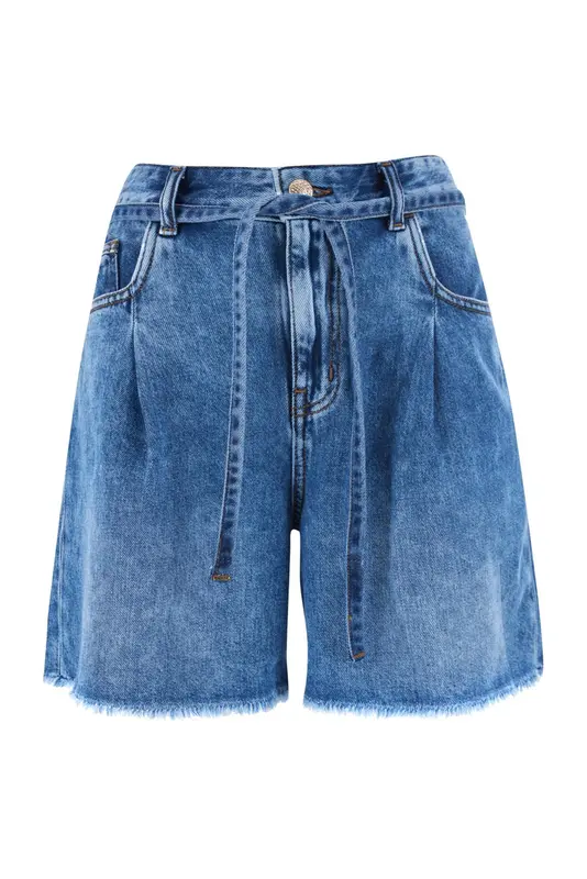 YES ZEE SHORTS JEANS DONNA 5 TASCHE CON PINCES