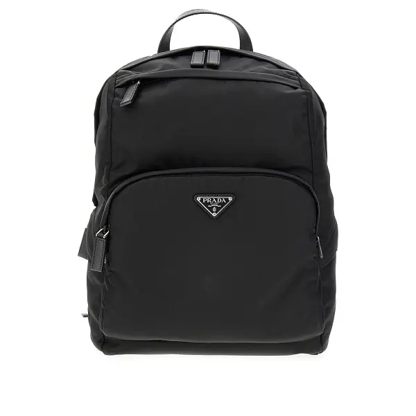 Zaino in Re-Nylon e pelle Saffiano